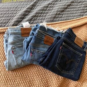 Levi's Light and Dark Blue Denim Jeans